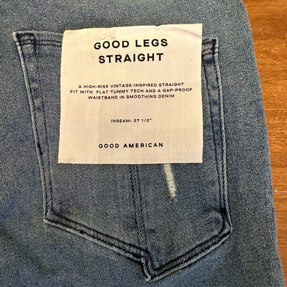 Good American Good Legs Straight Jeans size 4 - Picture 5 of 11